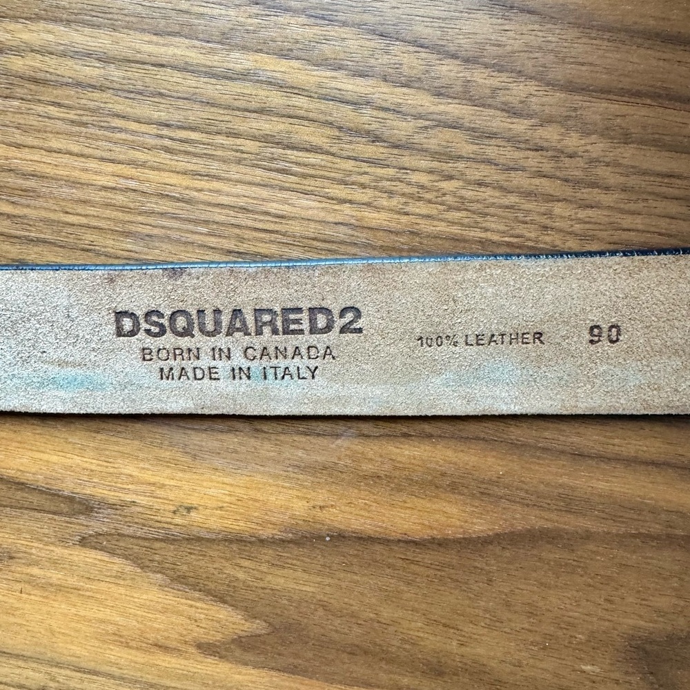 DSQUARED2 Brown Leather Belt with Bear Buckle. - Picture 3 of 5